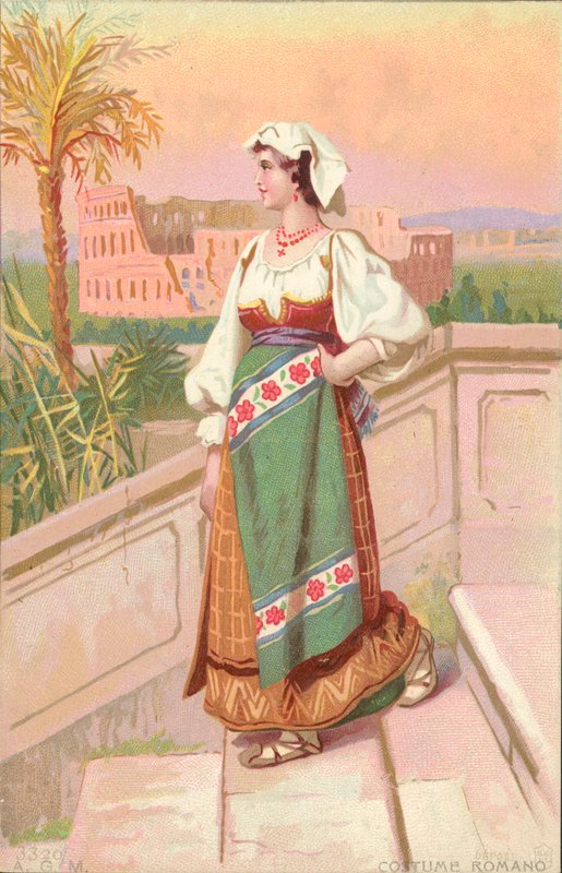 Roma kostümü (chromolitho) by Italian School