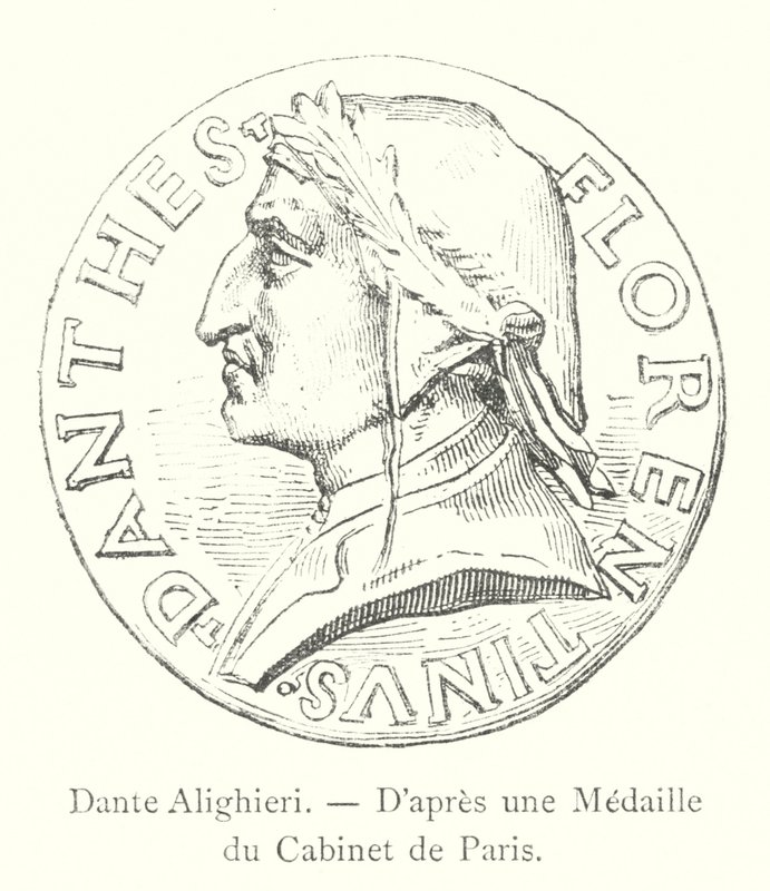 Dante Alighieri, Paris Kabinesi Madalyasının Ardından (gravür) by Italian School