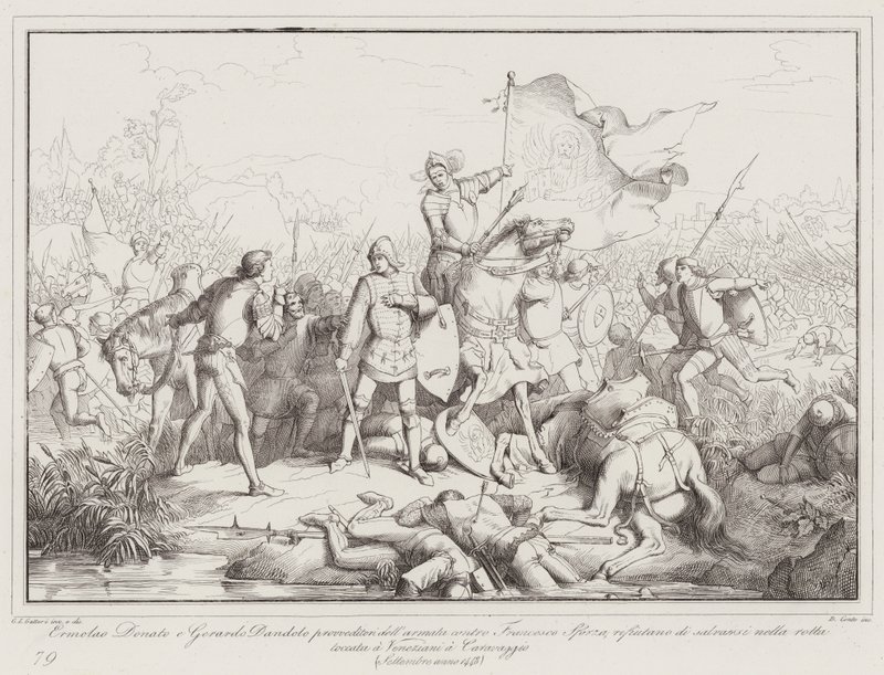 Ermolao Donato ve Gerardo Dandolo, ordunun Francesco Sforza