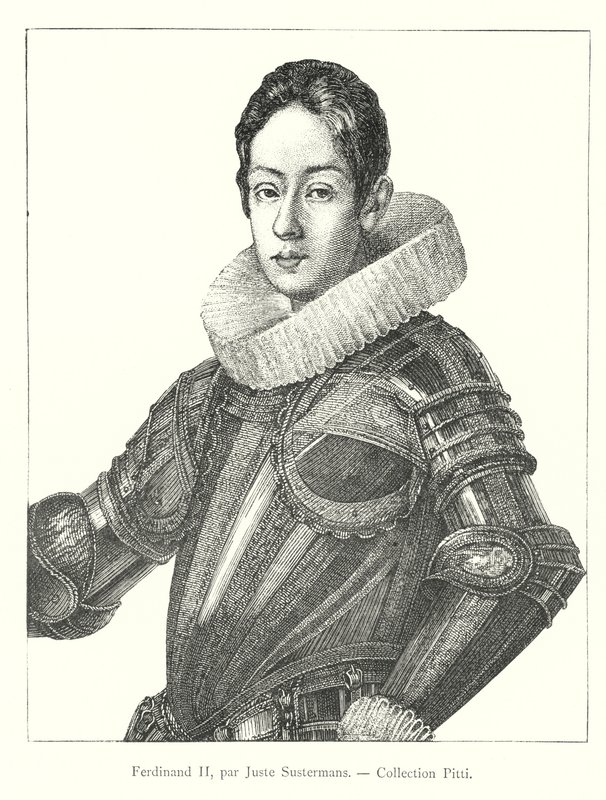 Ferdinand II, Juste Sustermans, Pitti Koleksiyonu (gravür) by Italian School