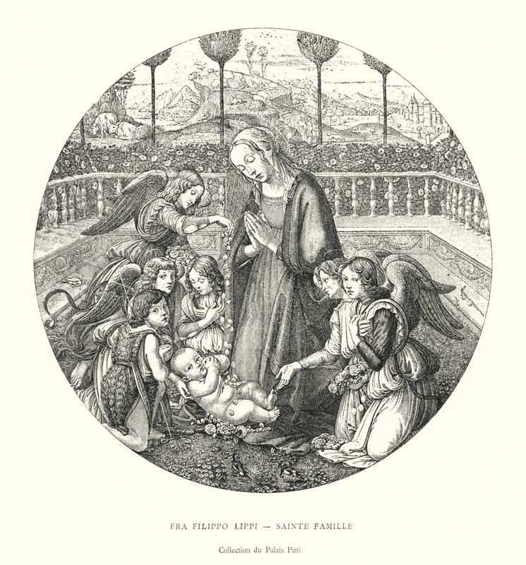 Fra Filippo Lippi, Kutsal Aile, Pitti Sarayı Koleksiyonu (gravür) by Italian School