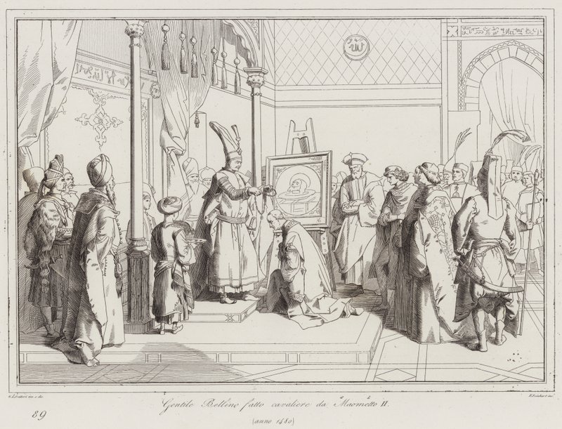 Muhammed II tarafından şövalye Gentile Bellino by Italian School