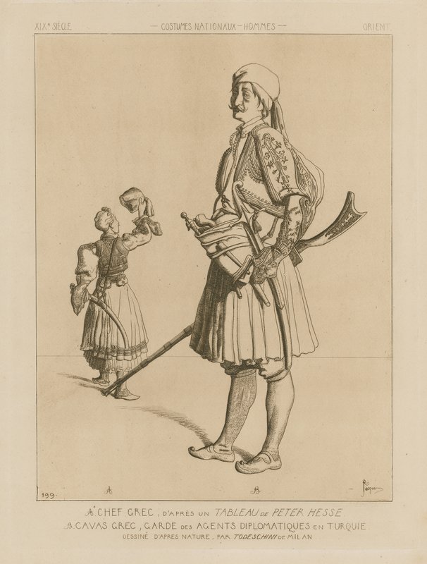 19. yüzyıldan Yunan kostümleri by Italian School