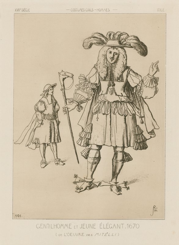 İtalyan beyefendi ve zarif genç adam, 1670 by Italian School