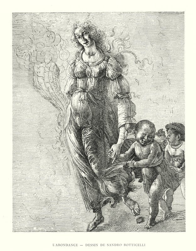Bolluk, Çizim Sandro Botticelli (gravür) by Italian School