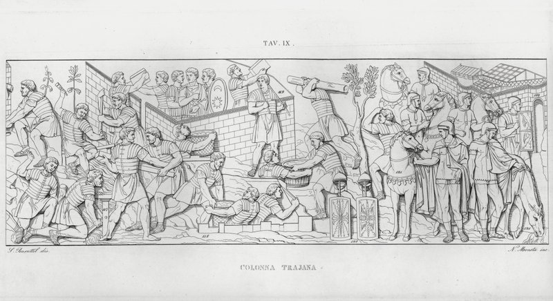 La Colonna Trajana, Trajan Sütunu (gravür) by Italian School