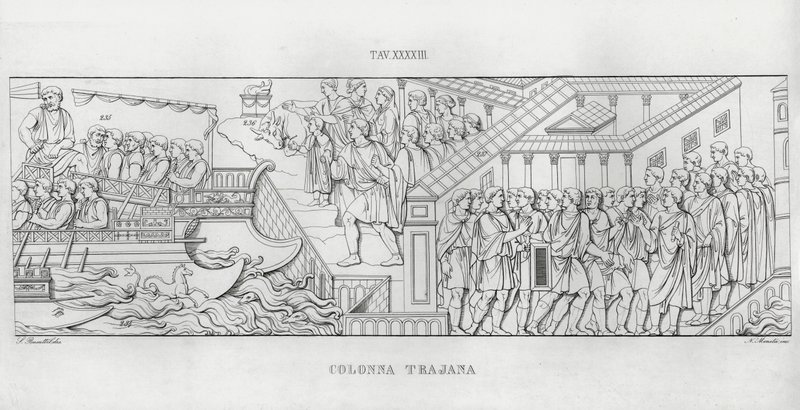 La Colonna Trajana, Trajan Sütunu (gravür) by Italian School