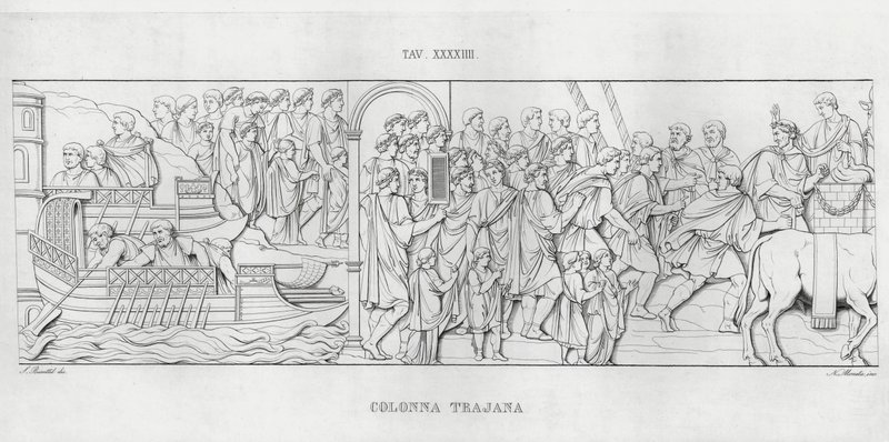 La Colonna Trajana, Trajan Sütunu (gravür) by Italian School