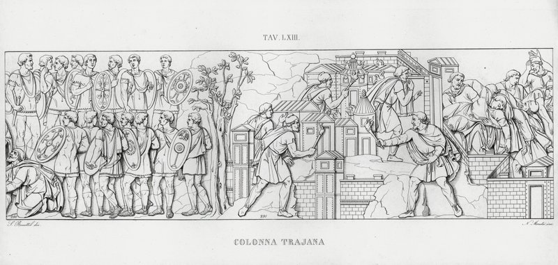 La Colonna Trajana, Trajan Sütunu (gravür) by Italian School