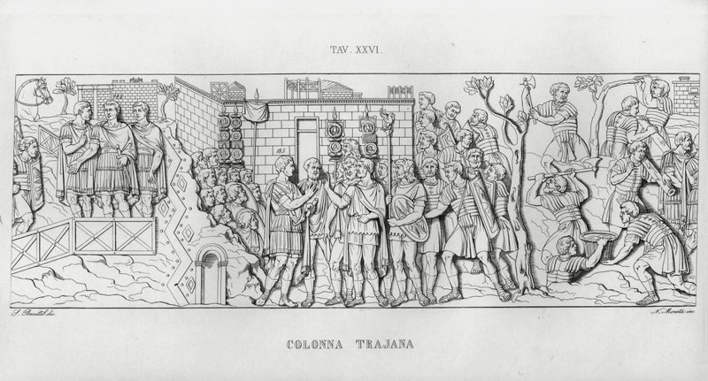 La Colonna Trajana, Trajan Sütunu (gravür) by Italian School