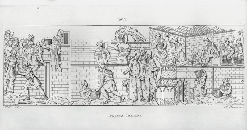 La Colonna Trajana, Trajan Sütunu (gravür) by Italian School