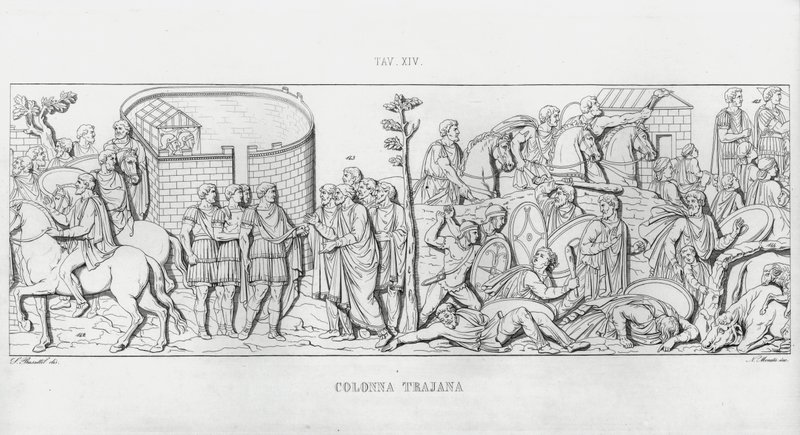 La Colonna Trajana, Trajan Sütunu (gravür) by Italian School