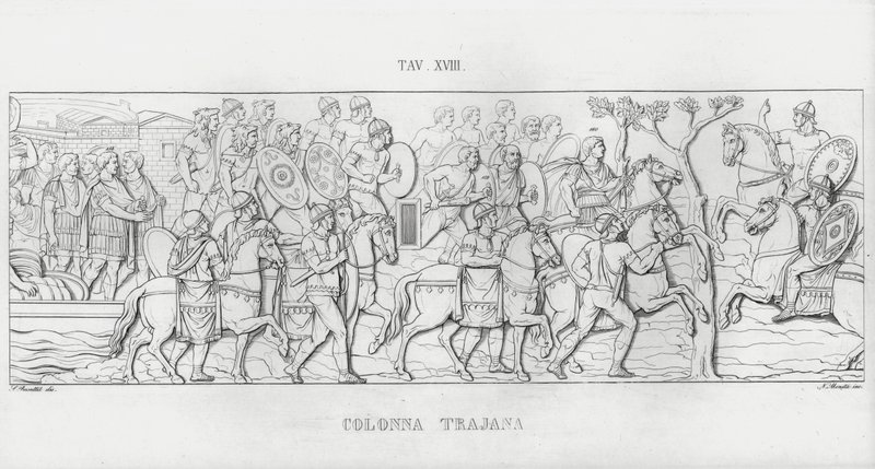La Colonna Trajana, Trajan Sütunu (gravür) by Italian School