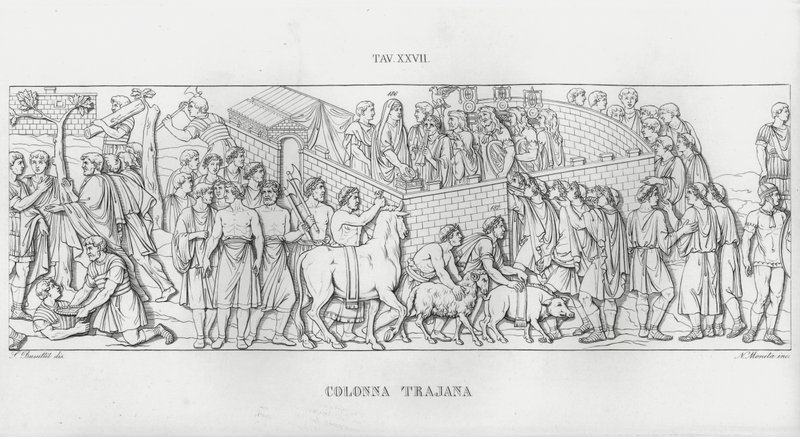 La Colonna Trajana, Trajan Sütunu (gravür) by Italian School
