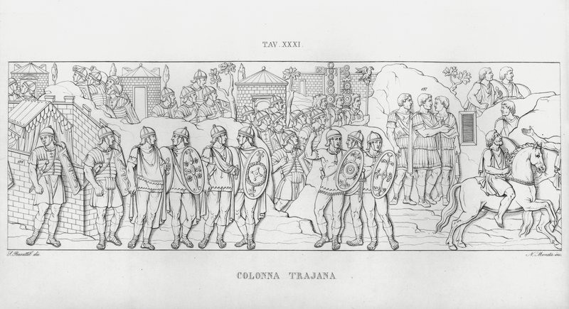 La Colonna Trajana, Trajan Sütunu (gravür) by Italian School