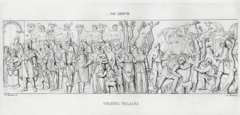 La Colonna Trajana, Trajan Sütunu (gravür) by Italian School
