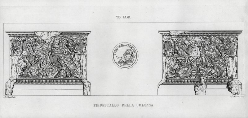 La Colonna Trajana, Trajan Sütunu (gravür) by Italian School