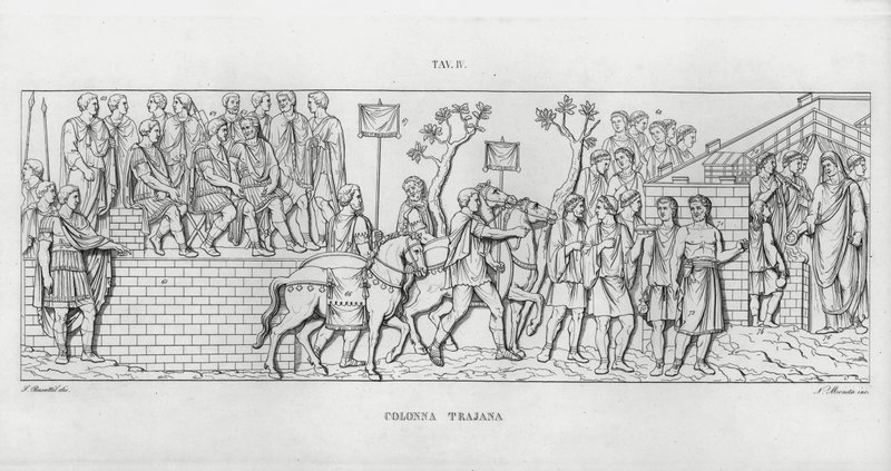 La Colonna Trajana, Trajan Sütunu (gravür) by Italian School