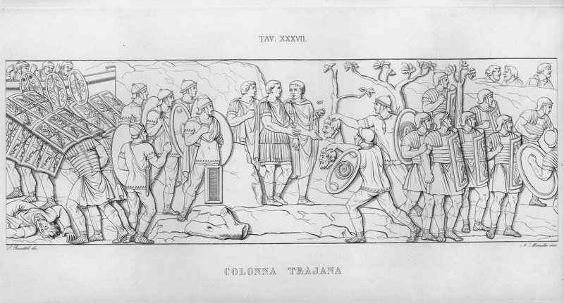 La Colonna Trajana, Trajan Sütunu (gravür) by Italian School