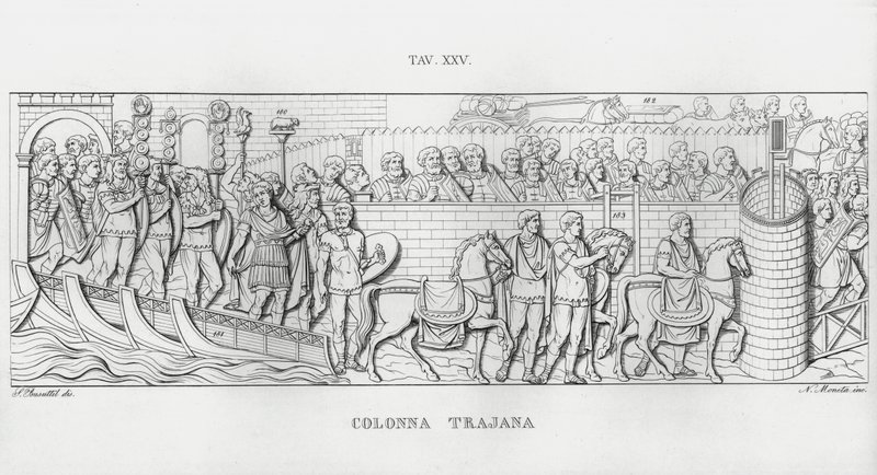 La Colonna Trajana, Trajan Sütunu (gravür) by Italian School