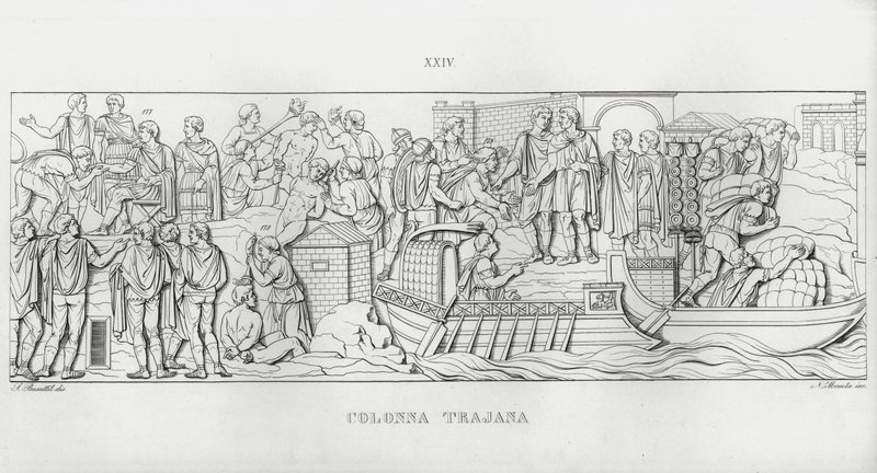 La Colonna Trajana, Trajan Sütunu (gravür) by Italian School