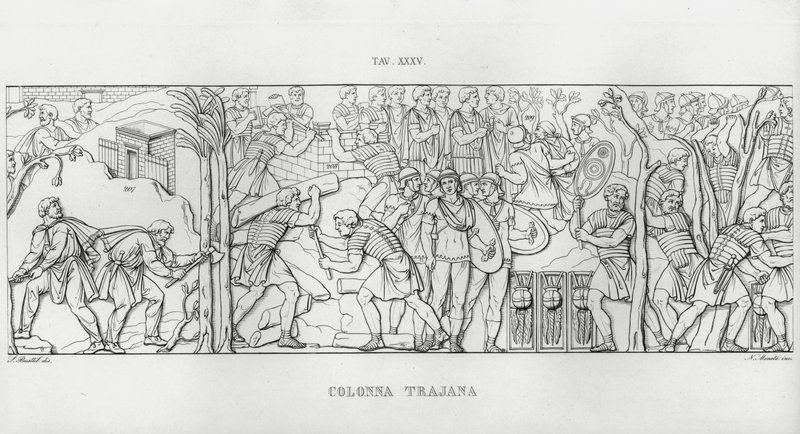 La Colonna Trajana, Trajan Sütunu (gravür) by Italian School