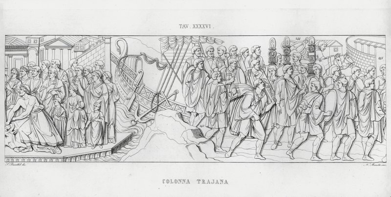 La Colonna Trajana, Trajan Sütunu (gravür) by Italian School