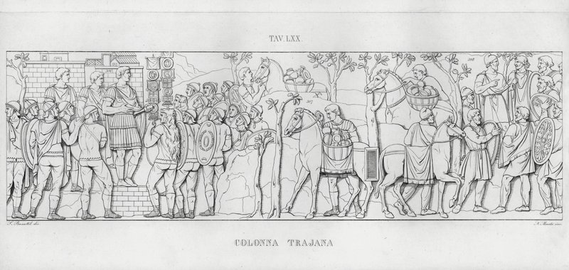 La Colonna Trajana, Trajan Sütunu (gravür) by Italian School