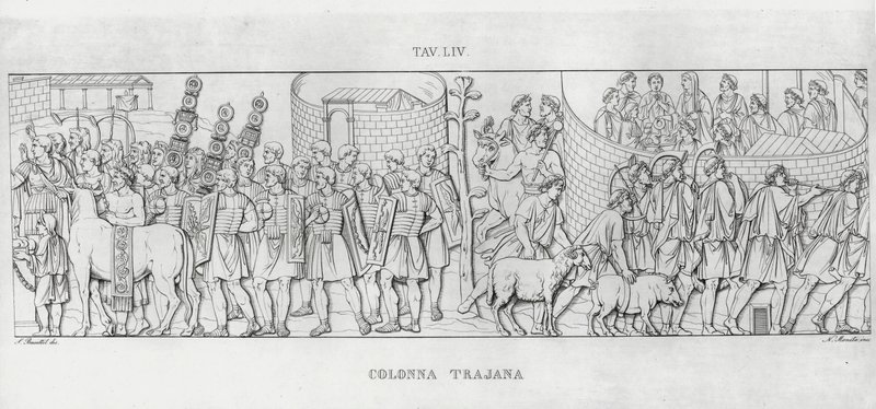 La Colonna Trajana, Trajan Sütunu (gravür) by Italian School