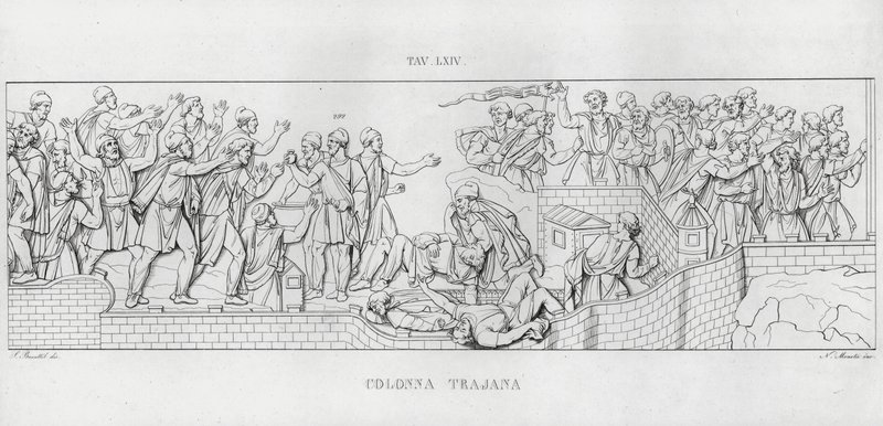 La Colonna Trajana, Trajan Sütunu (gravür) by Italian School