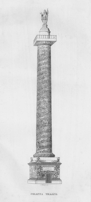 La Colonna Trajana, Trajan Sütunu (gravür) by Italian School