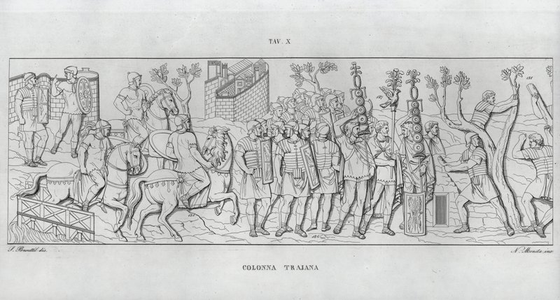 La Colonna Trajana, Trajan Sütunu (gravür) by Italian School