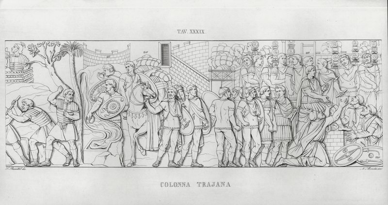 La Colonna Trajana, Trajan Sütunu (gravür) by Italian School