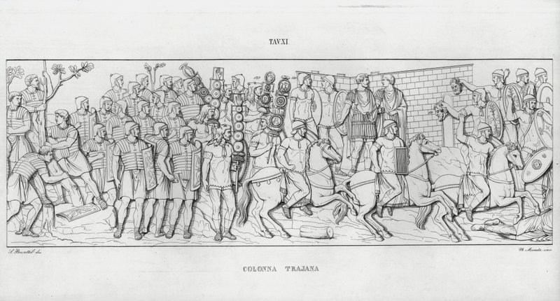 La Colonna Trajana, Trajan Sütunu by Italian School