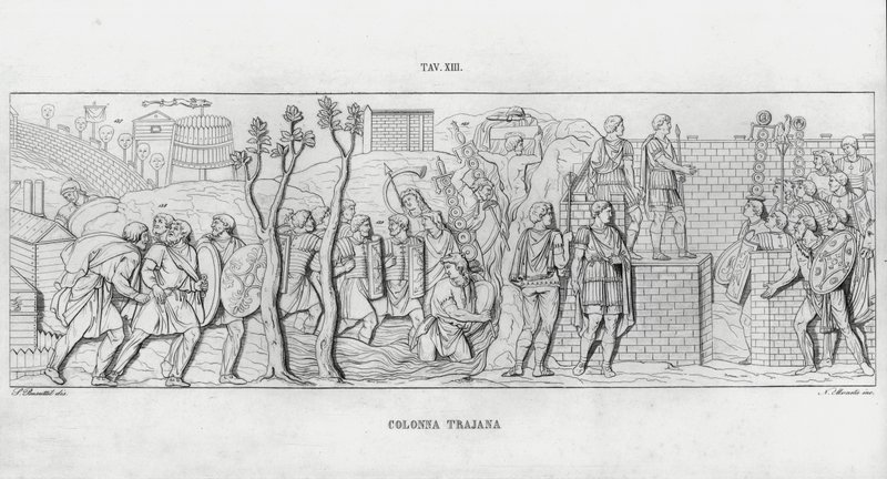 La Colonna Trajana, Trajan Sütunu by Italian School