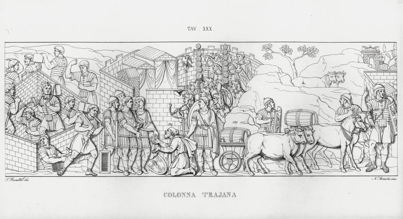 La Colonna Trajana, Trajan Sütunu by Italian School