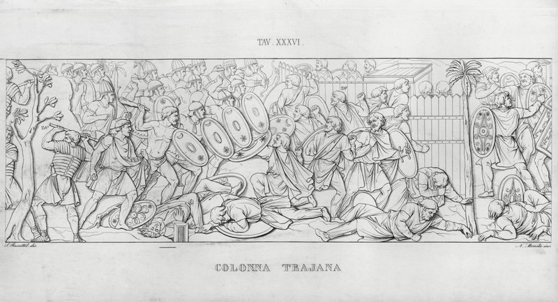 La Colonna Trajana, Trajan Sütunu by Italian School