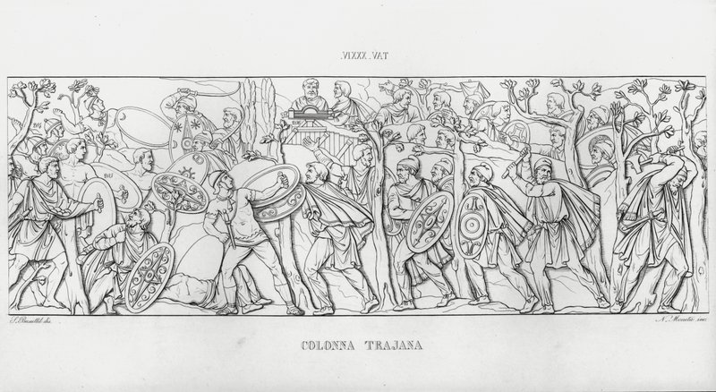 La Colonna Trajana, Trajan Sütunu by Italian School
