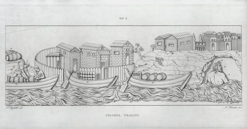 La Colonna Trajana, Trajan Sütunu by Italian School