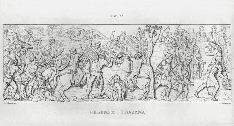 La Colonna Trajana, Trajan Sütunu by Italian School