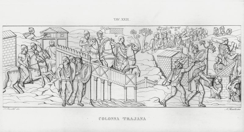 La Colonna Trajana, Trajan Sütunu by Italian School