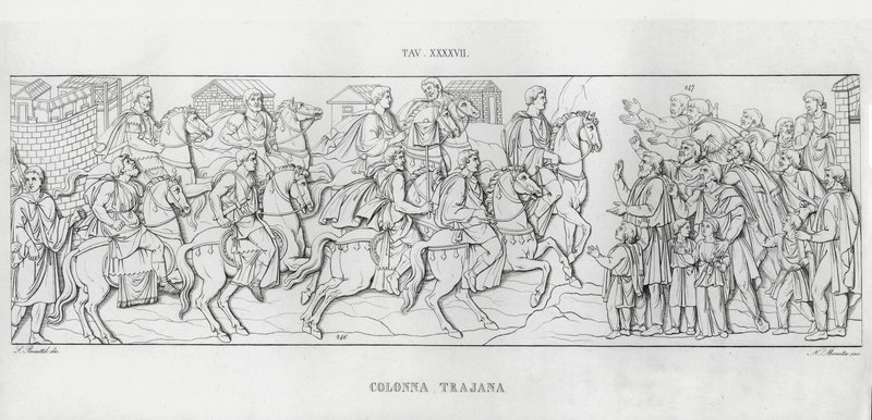La Colonna Trajana, Trajan Sütunu by Italian School