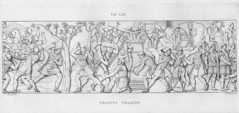 La Colonna Trajana, Trajan Sütunu by Italian School