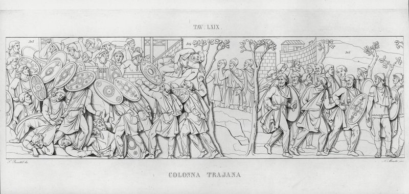 La Colonna Trajana, Trajan Sütunu by Italian School