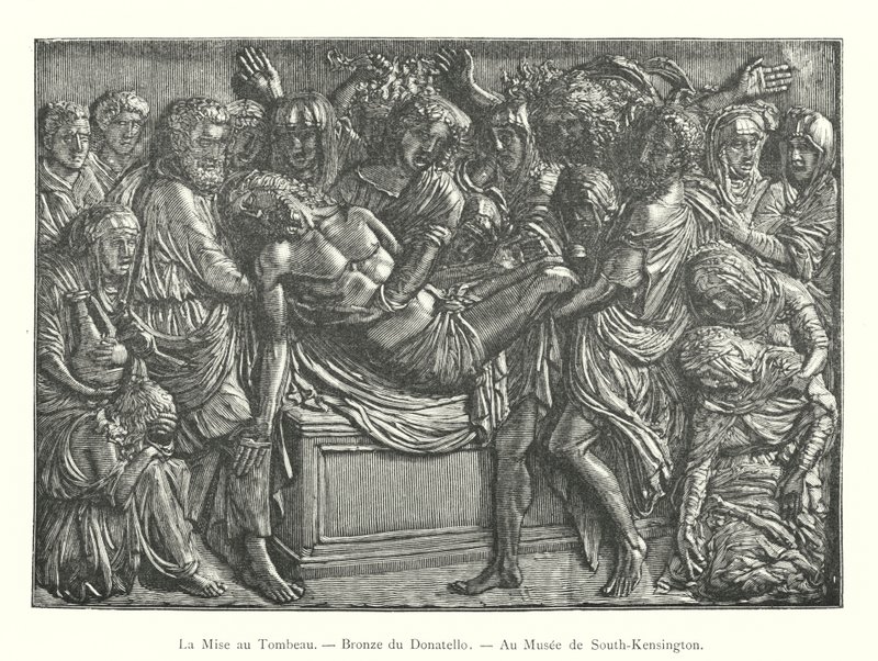 Entombment, Bronz Donatello tarafından, South-Kensington Müzesi