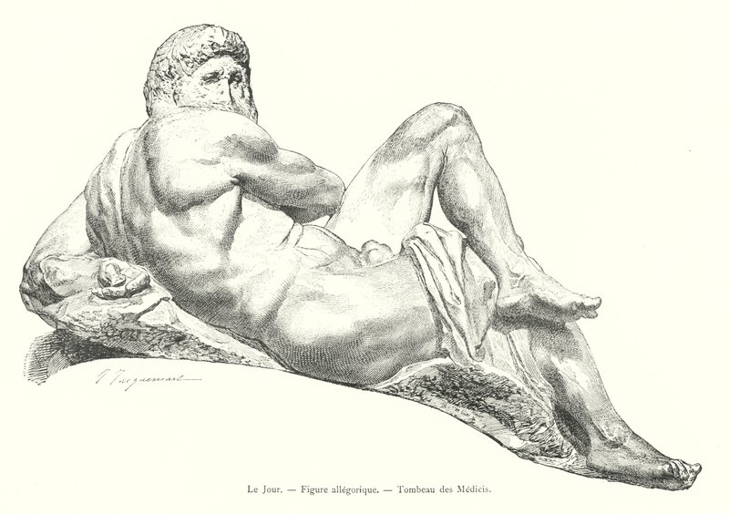 Gün, Alegorik Figür, Medici Mezarı (gravür) by Italian School