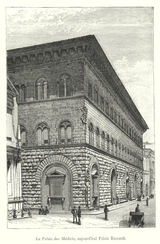 Medici Sarayı, bugün Palazzo Riccardi (gravür) by Italian School
