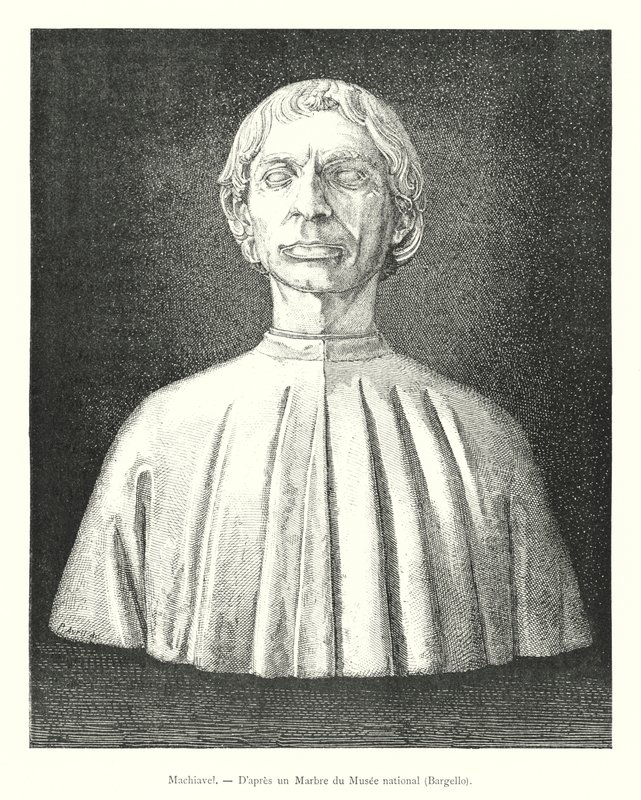 Machiavelli, Ulusal Müzeden Bir Mermerden Sonra, Bargello (gravür) by Italian School