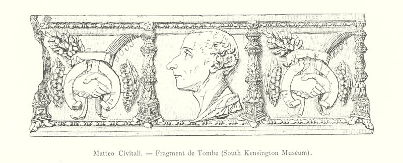 Matteo Civitali, Fragment de Tombe, Güney Kensington Müzesi (gravür) by Italian School