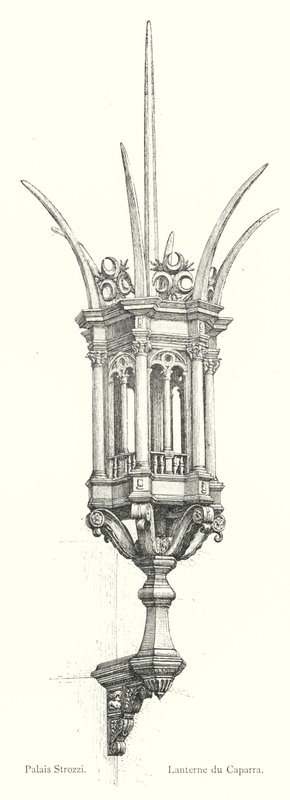 Strozzi Sarayı, Caparra Feneri (gravür) by Italian School